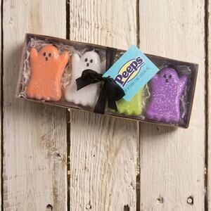 Bethany Lowe Ghost Peep Ornaments Set of 4 Peeps NEW